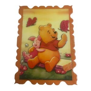 Vintage Winnie the Pooh and‎ Piglet Wooden Wall Art